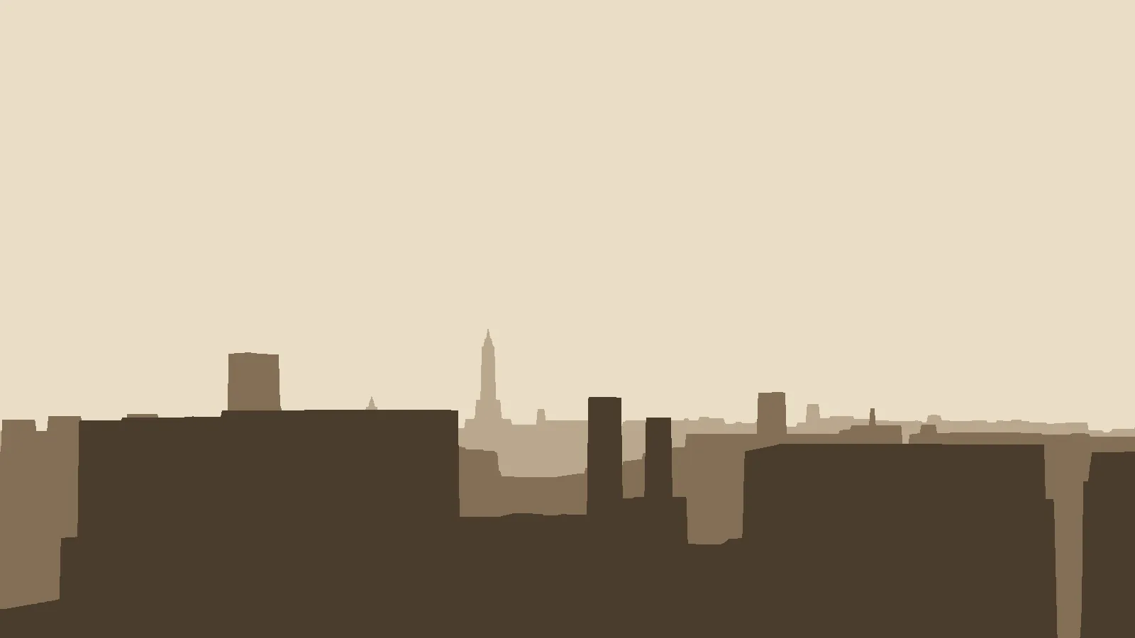 Paris from the raised eye, three readable depths